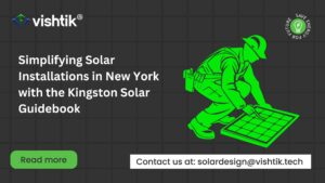 Blog banner showing an installer placing a panel for the Kingston solar guidebook