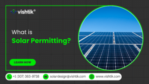Blog banner showing photovoltaic panels for an introduction to solar permitting