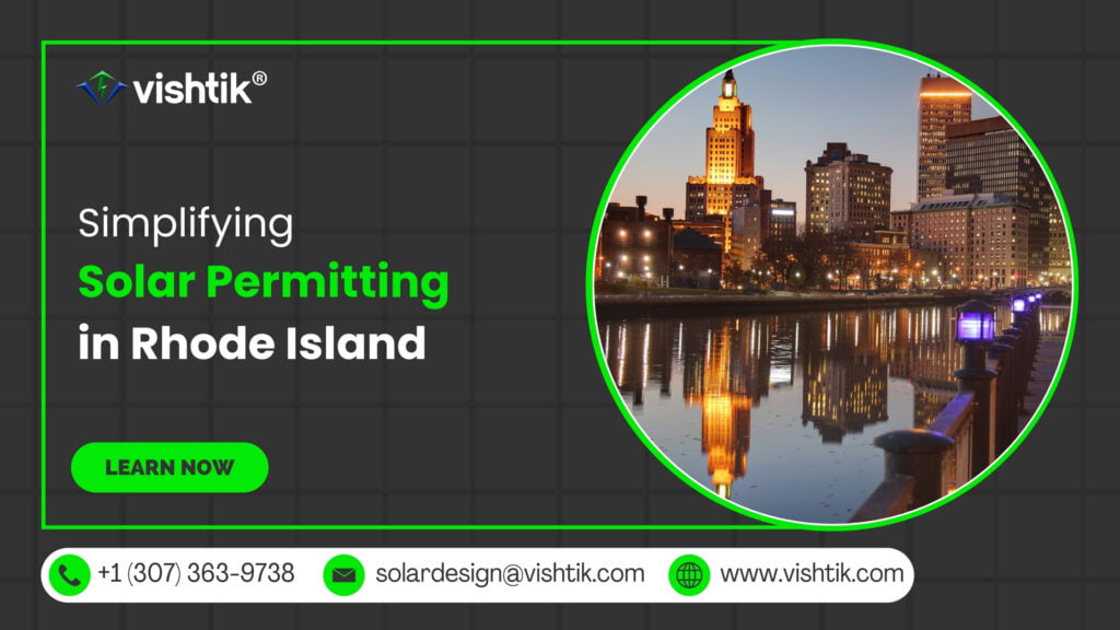 Blog banner showing the Providence waterfront for solar permitting in Rhode Island