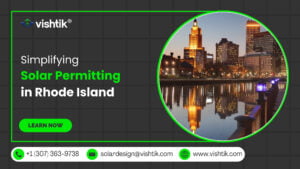 Blog banner showing the Providence waterfront for solar permitting in Rhode Island