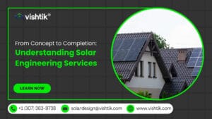 Blog banner showing a residential rooftop solar system from concept through completion