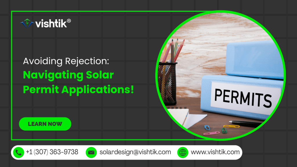 Service banner about avoiding rejection when submitting solar permit applications