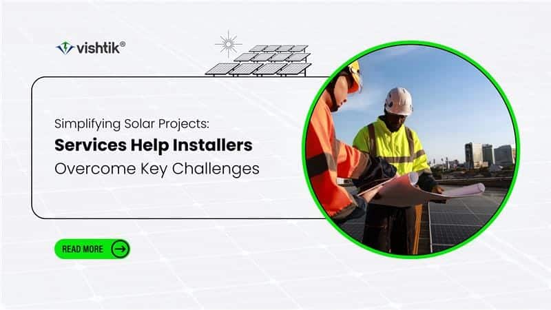 Blog banner showing solar professionals reviewing plans at an installation site