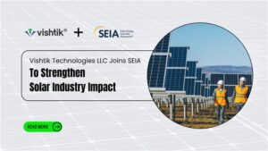 Blog banner announcing Vishtik Technologies joining the Solar Energy Industries Association
