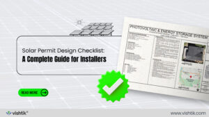 Blog banner showing a residential solar permit checklist for installers