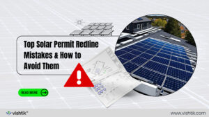Blog banner about avoiding common solar permit redline errors