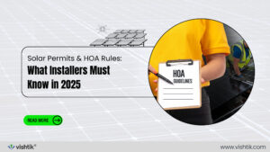 Blog banner about HOA guidelines and solar permit requirements for installers