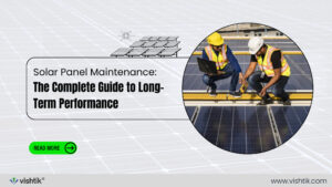 Blog banner about solar panel maintenance for long-term system performance