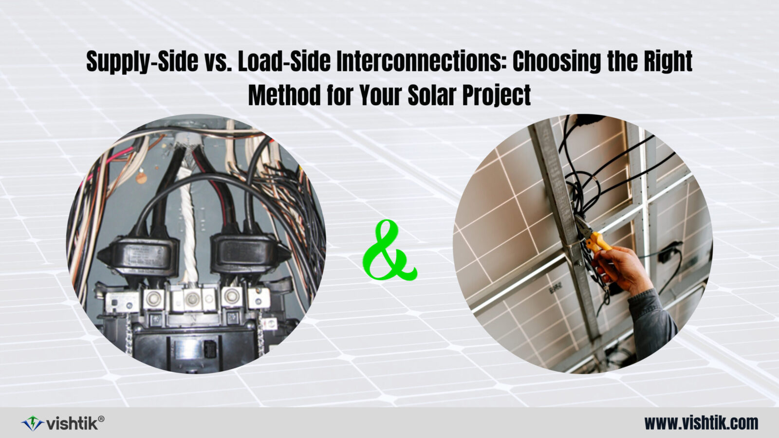 Blog banner comparing supply-side and load-side interconnection methods for solar projects