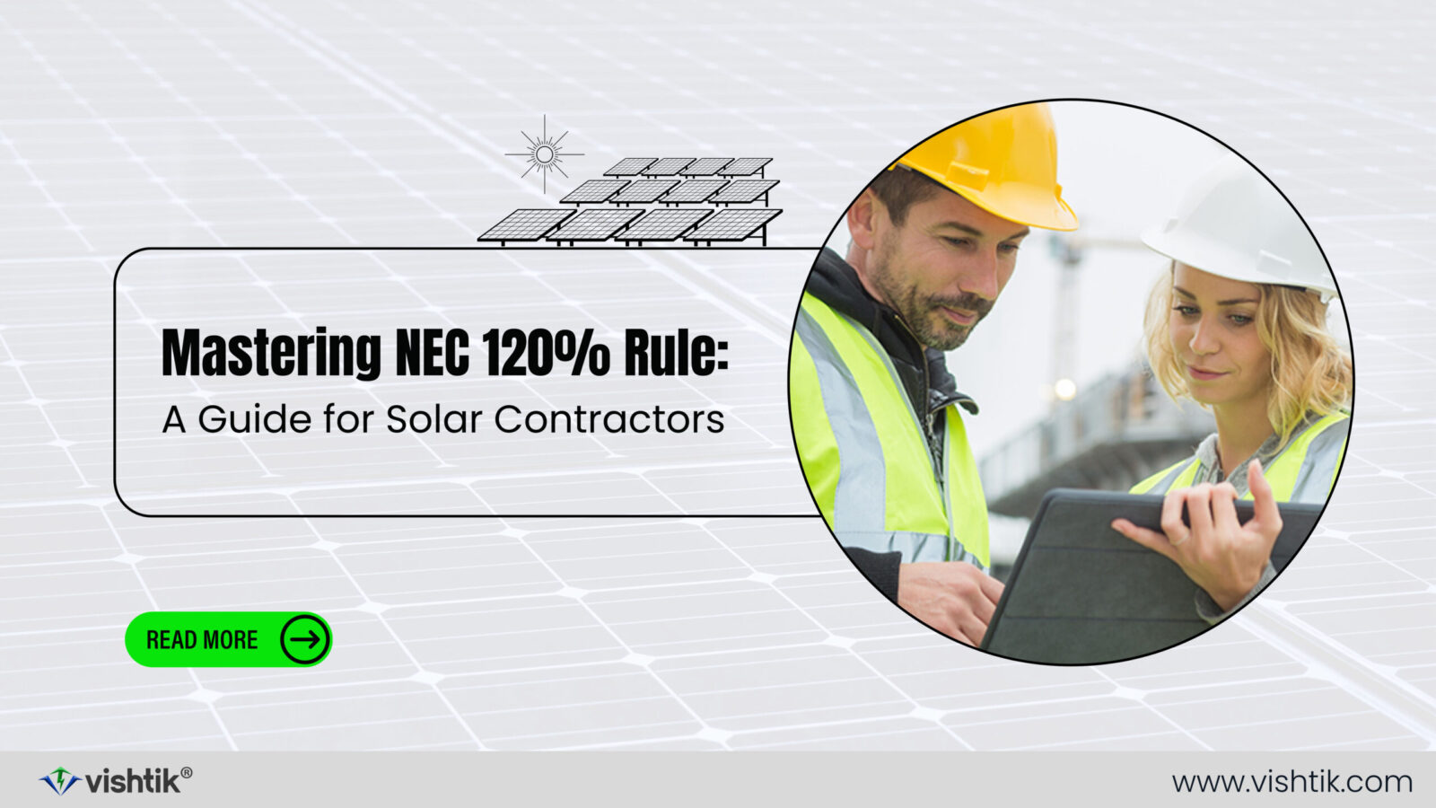 Blog banner explaining the NEC 120 percent rule for solar contractors