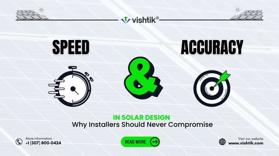 Blog banner comparing speed and accuracy in professional solar design