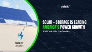 Blog banner about solar and battery storage leading power growth in America
