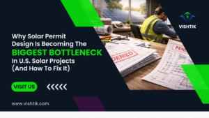 Blog banner about solar permit design delays and denied project plans in the United States