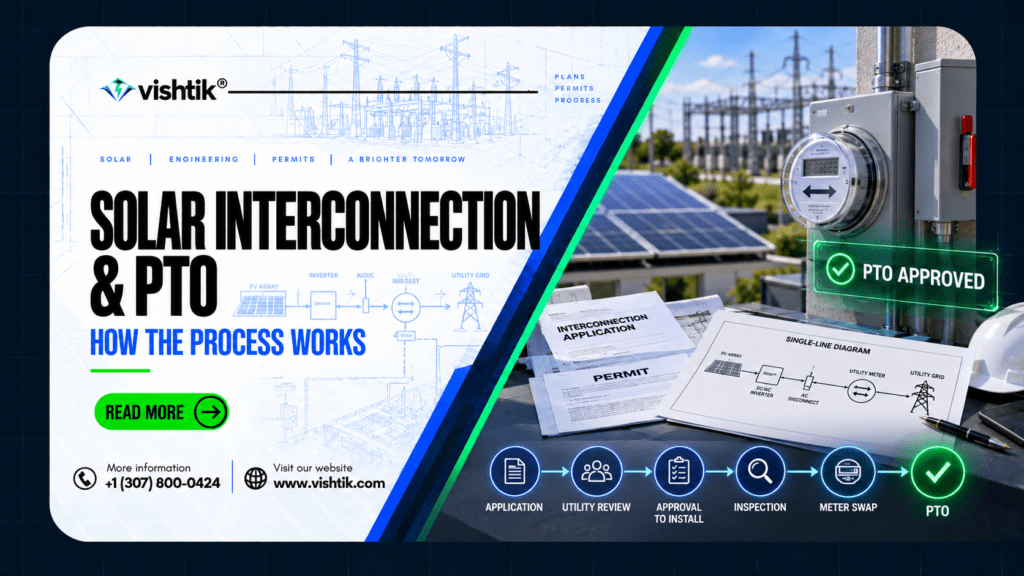 Solar PTO and interconnection: utility meter on a home with rooftop solar